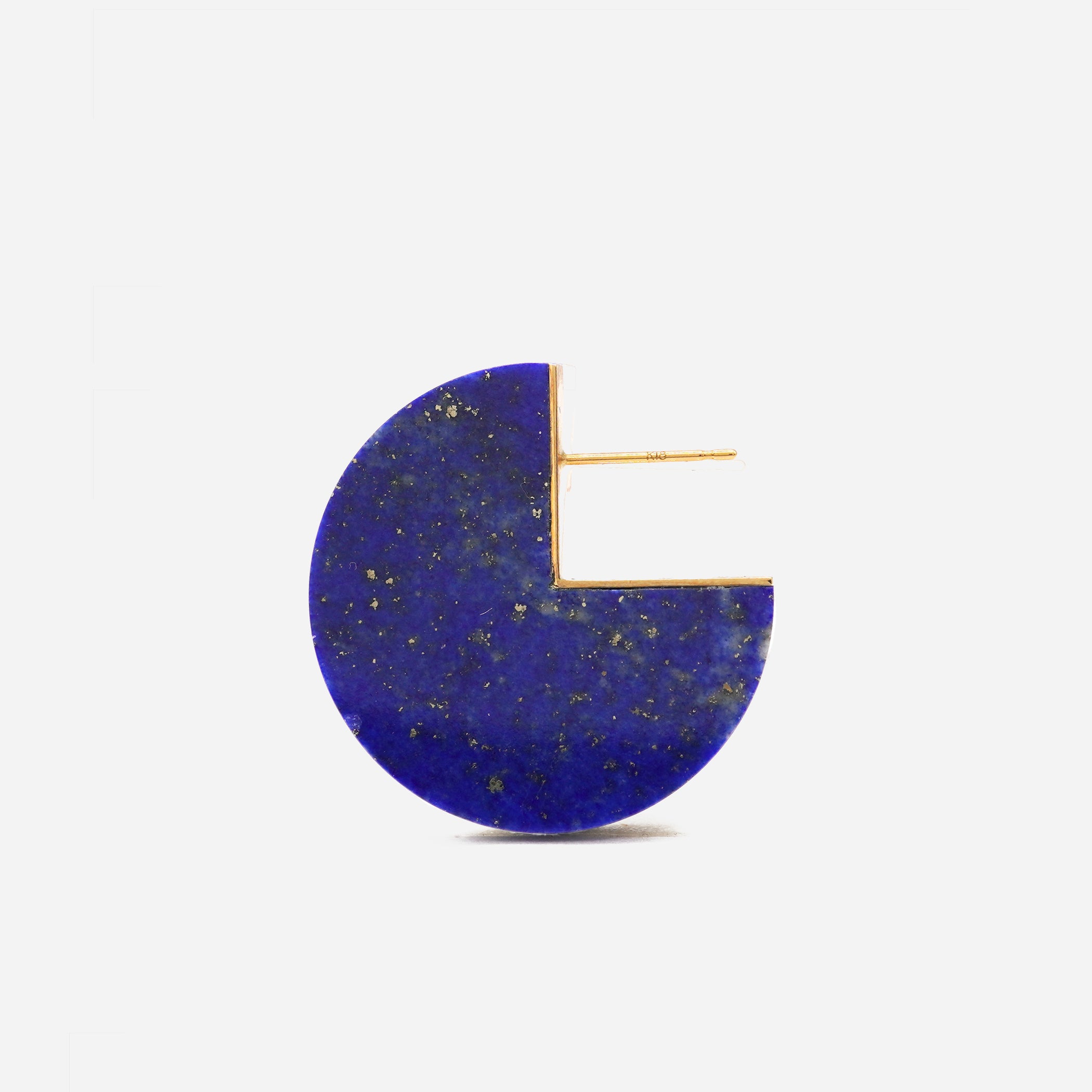 SLICE EARRING SINGLE LAPIS LAZULI #2876