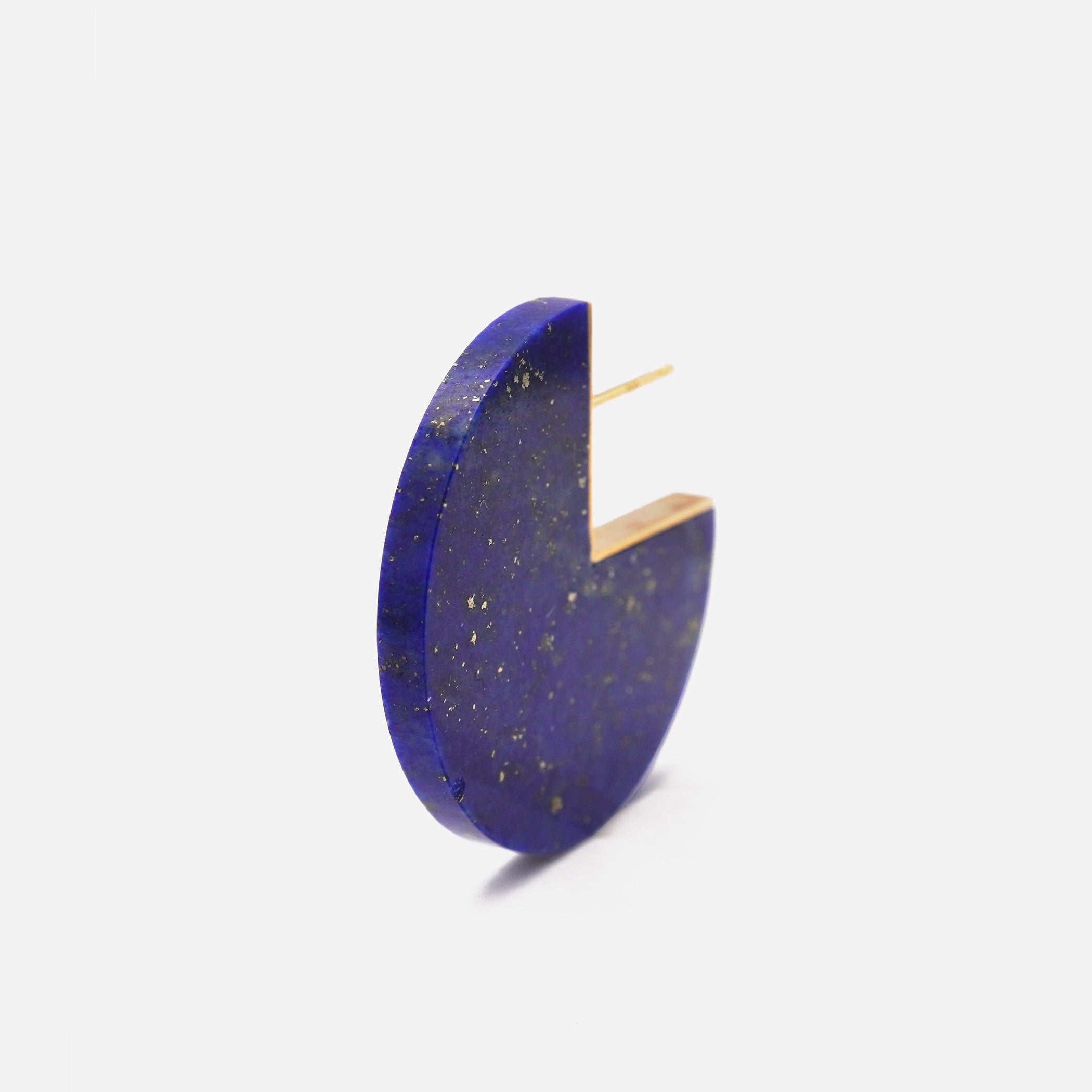 SLICE EARRING SINGLE LAPIS LAZULI #2876
