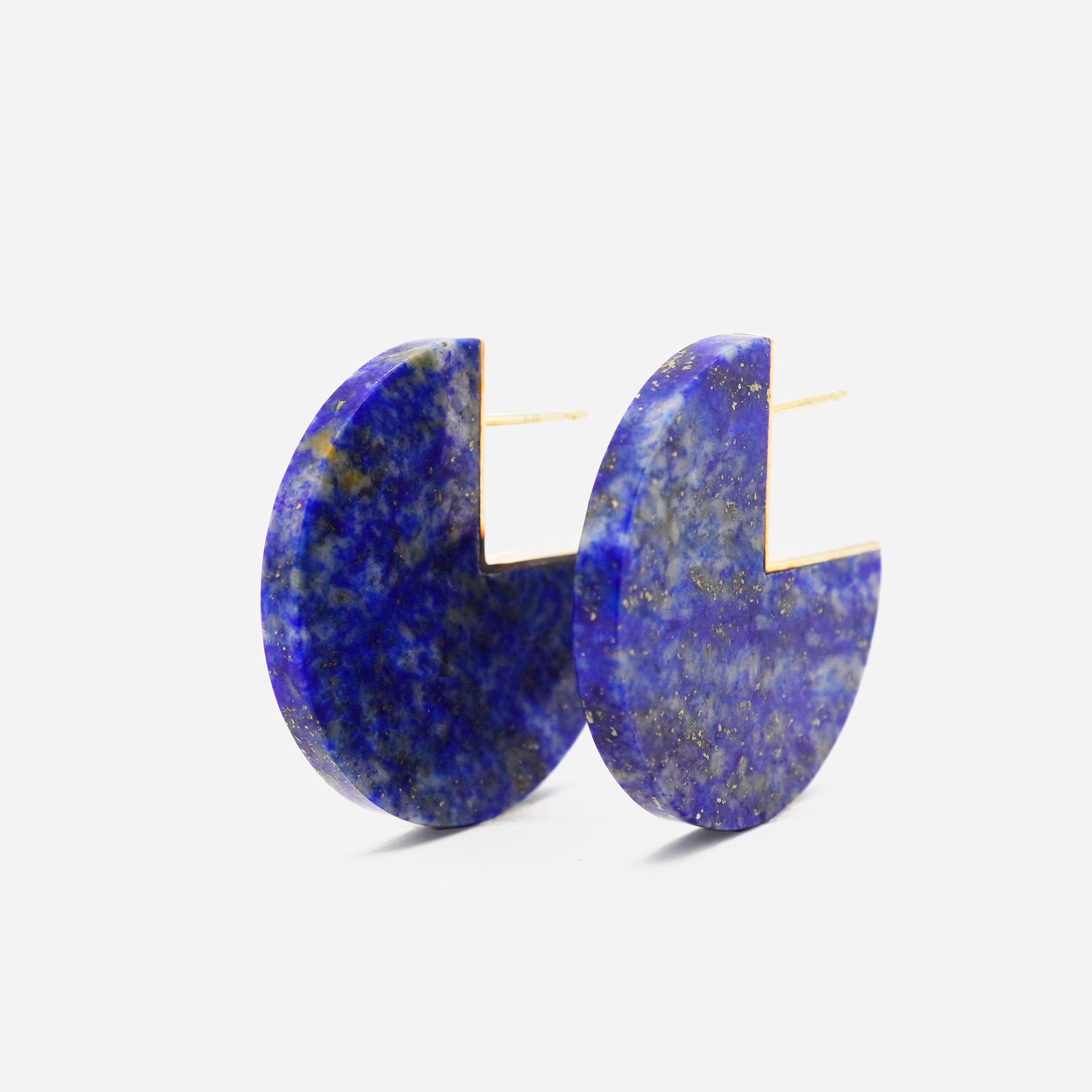 SLICE EARRINGS PAIR LAPIS LAZULI #2690