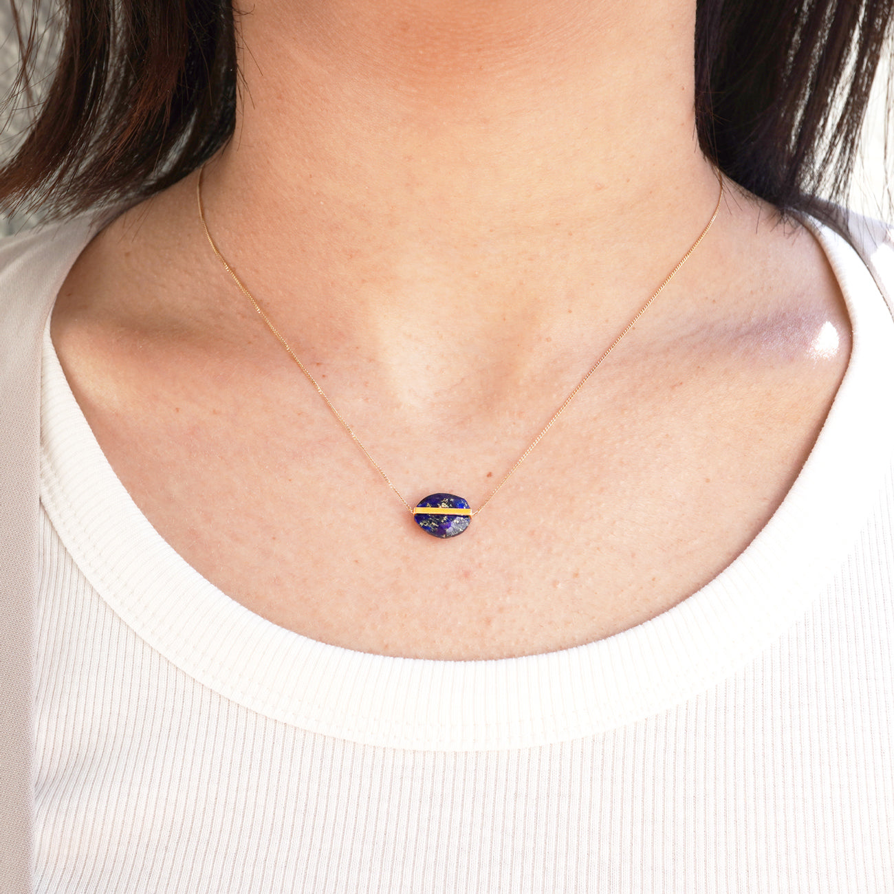 BAND NECKLACE LAPIS LAZULI #3076