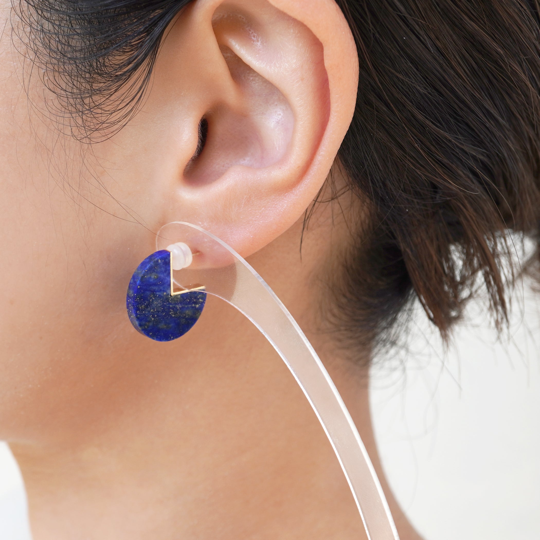 SLICE MINI EARRING SINGLE LAPIS LAZULI #3400