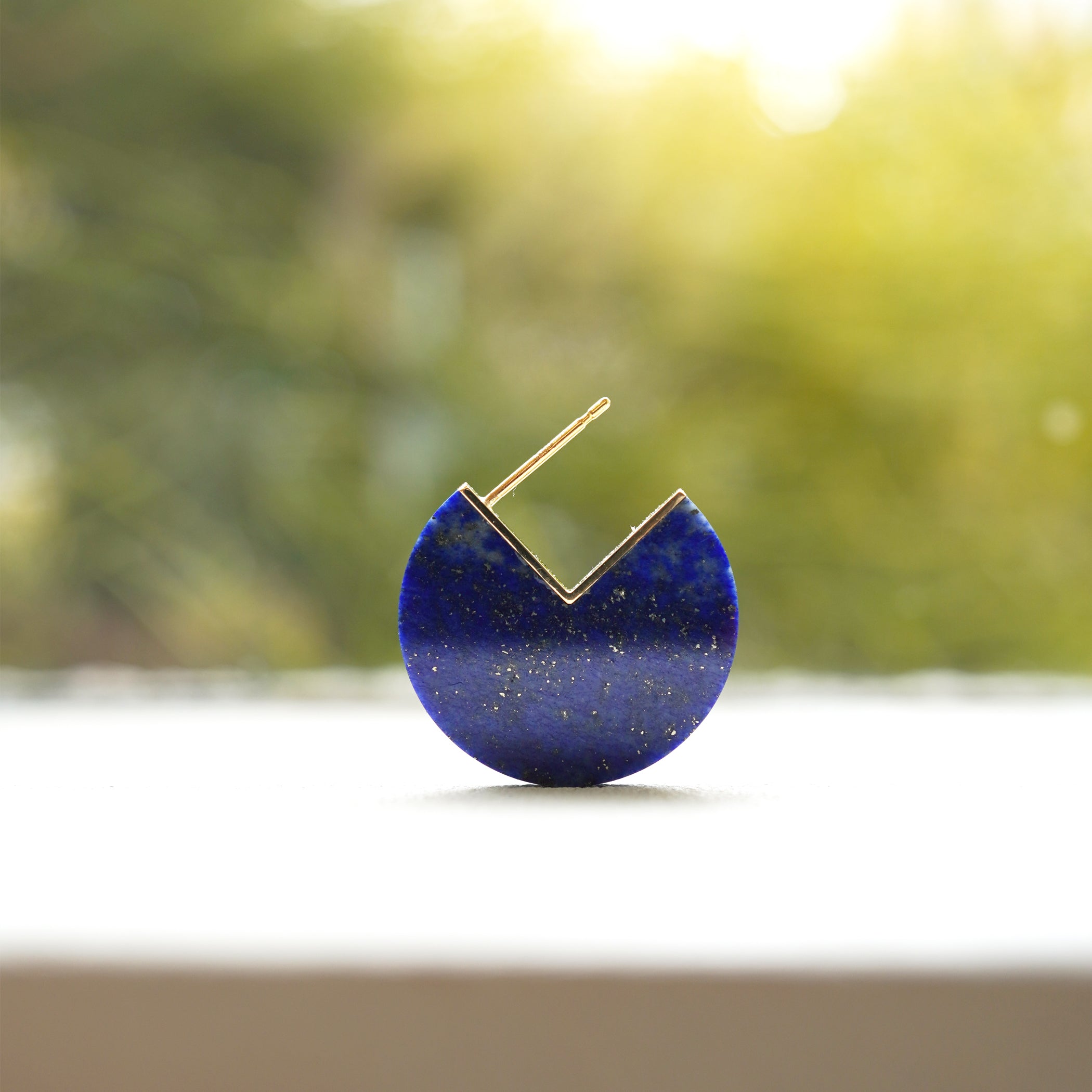 SLICE MINI EARRINGS SINGLE LAPISLAZURI #3682