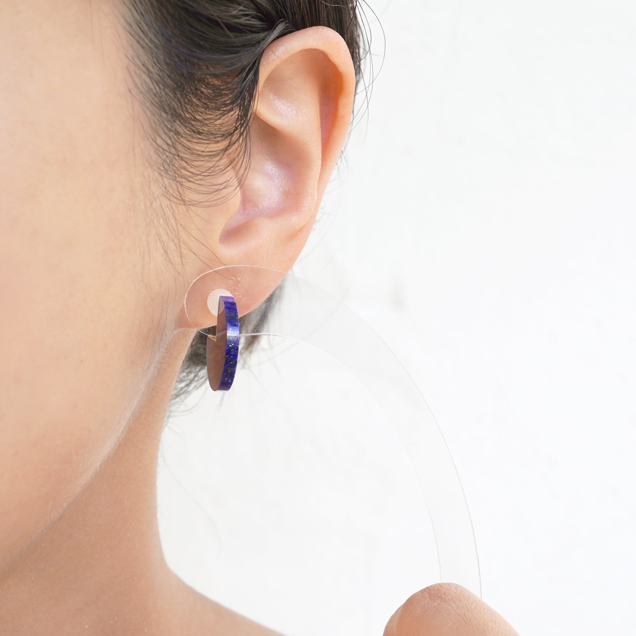 SLICE MINI EARRING SINGLE LAPIS LAZULI #3400