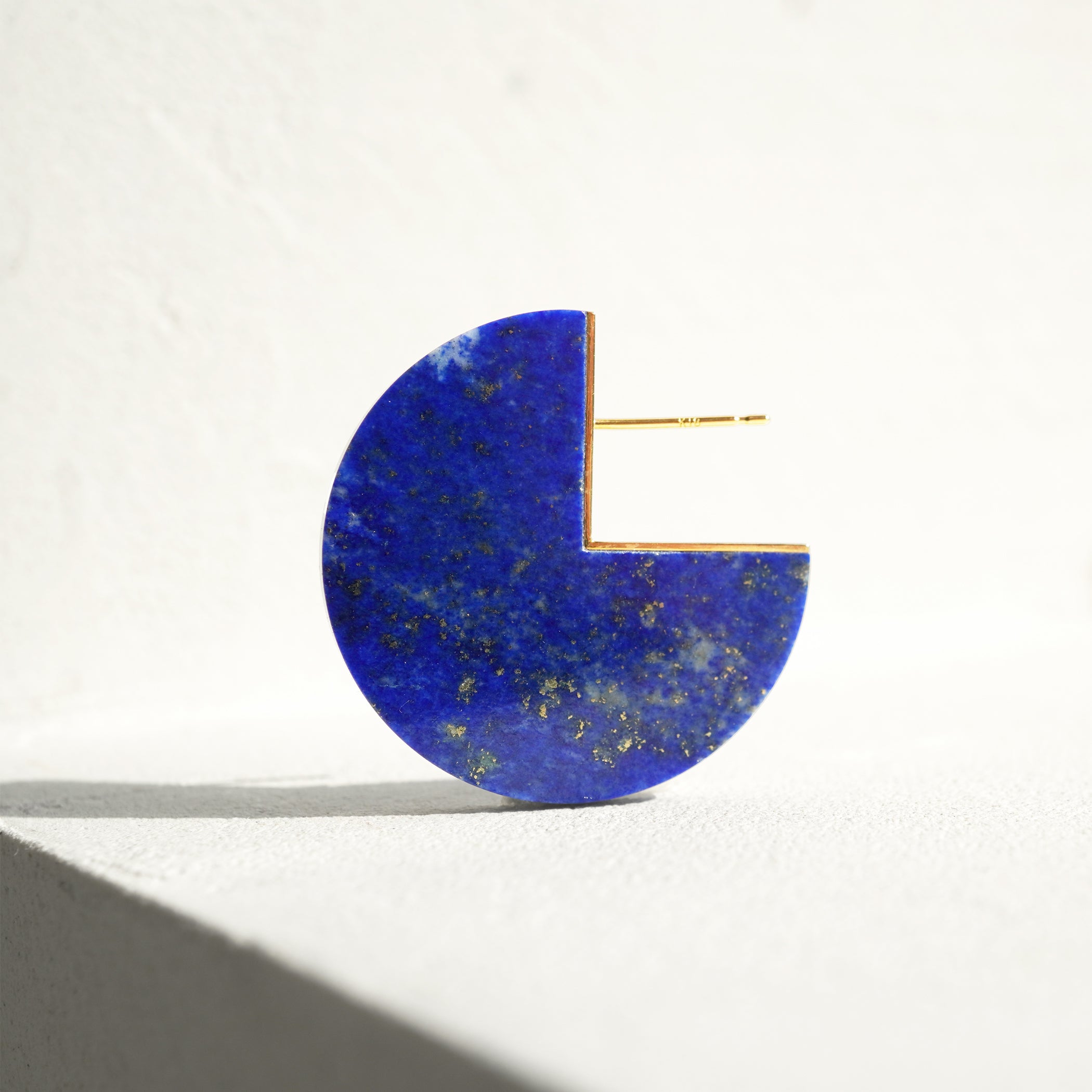 SLICE EARRING SINGLE LAPIS LAZULI #2875