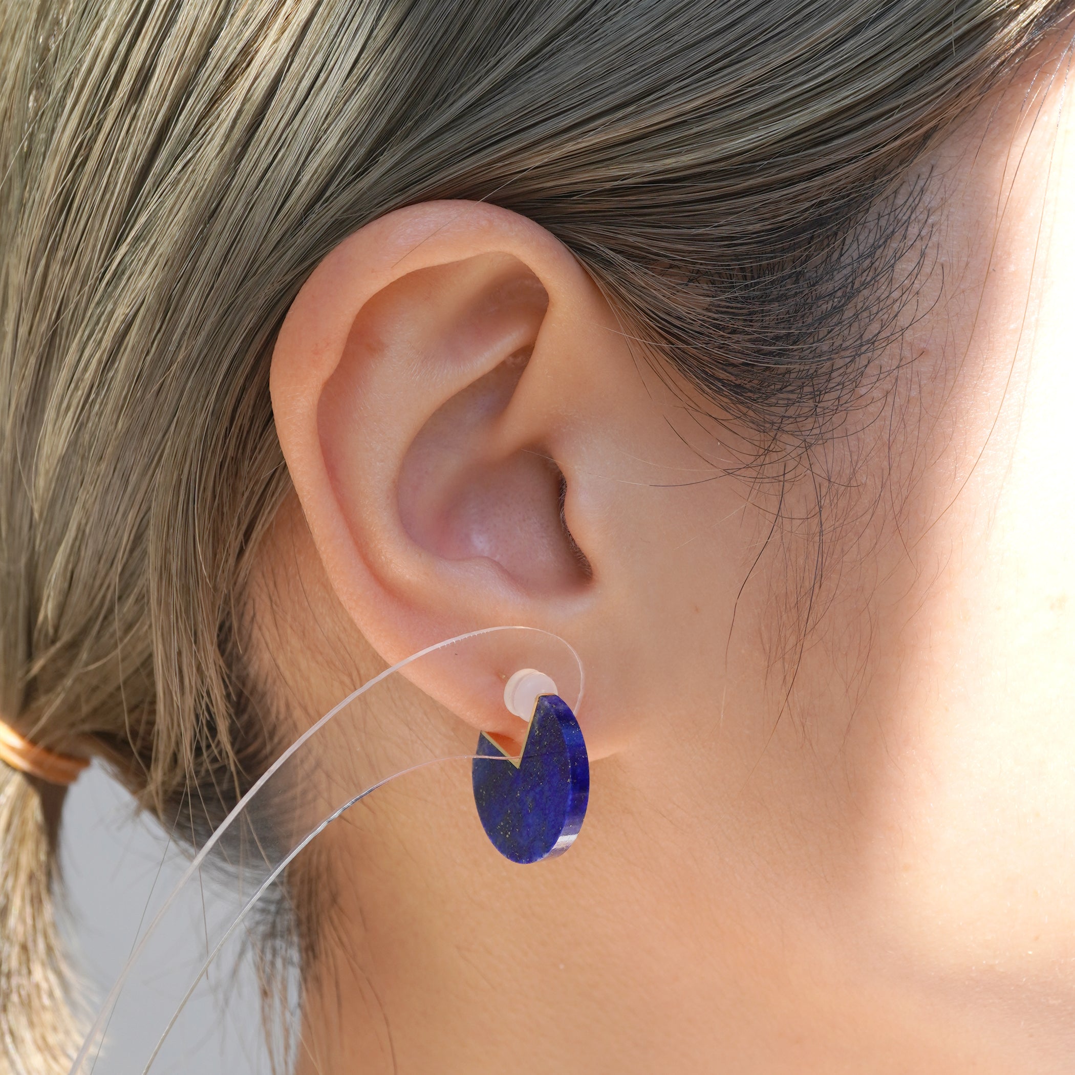 SLICE MINI EARRINGS SINGLE LAPISLAZURI #3682