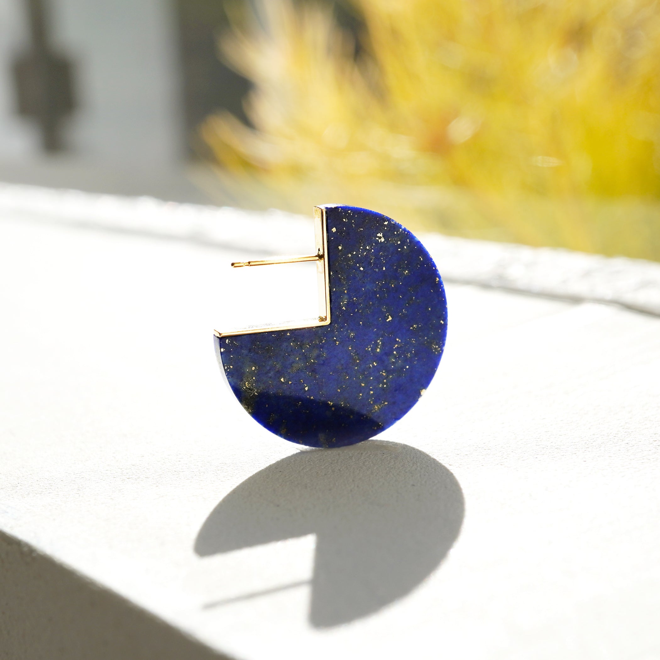 SLICE EARRING SINGLE LAPIS LAZULI #2876