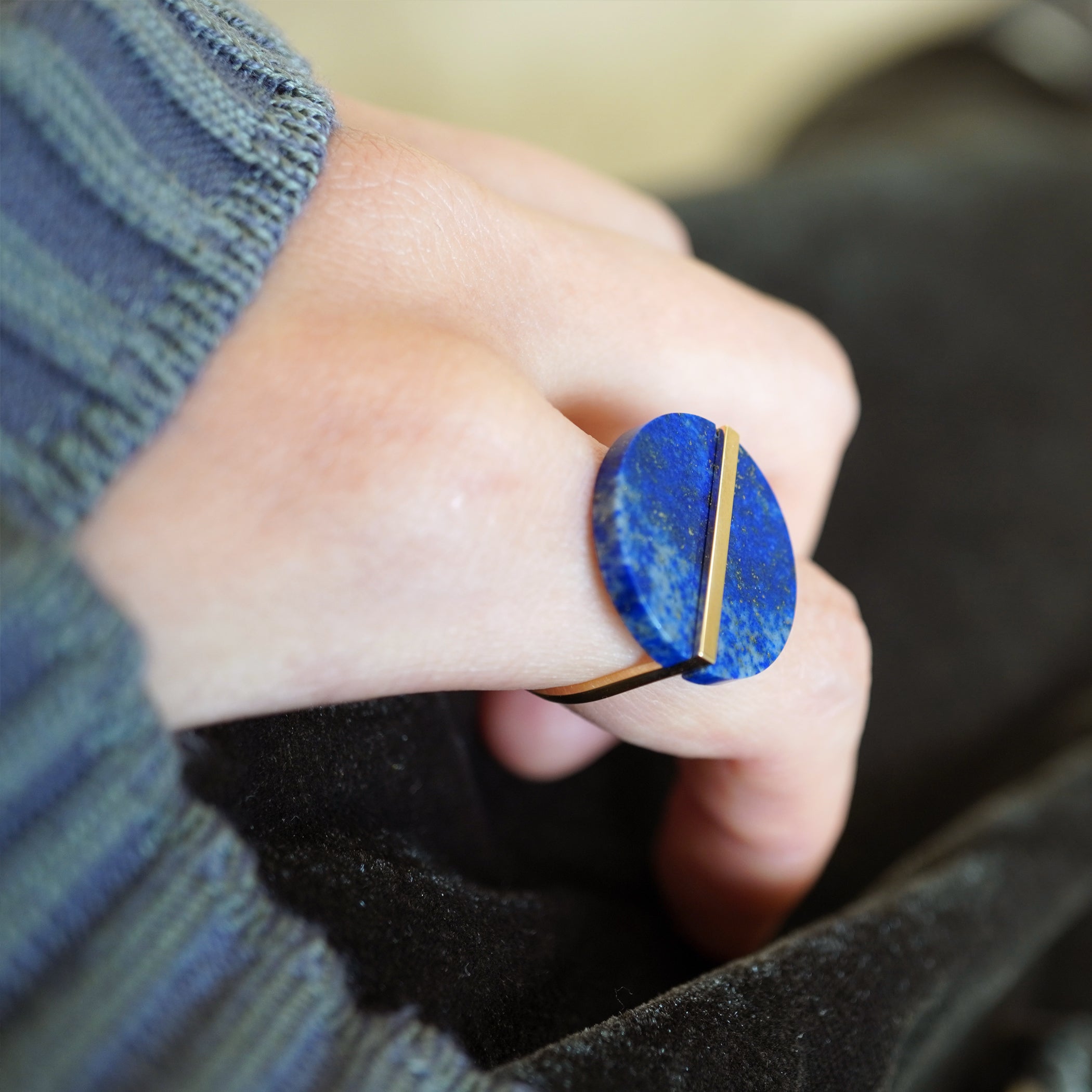 SLICE RING LAPIS LAZURI#3724