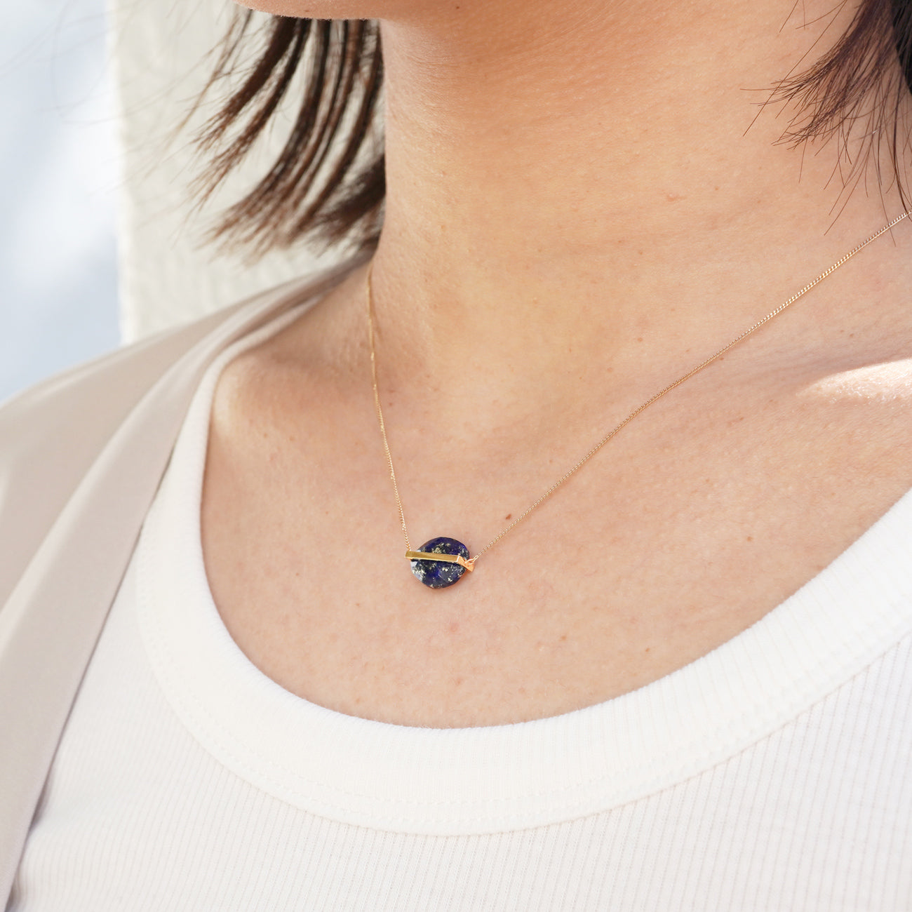 BAND NECKLACE LAPIS LAZULI #3076
