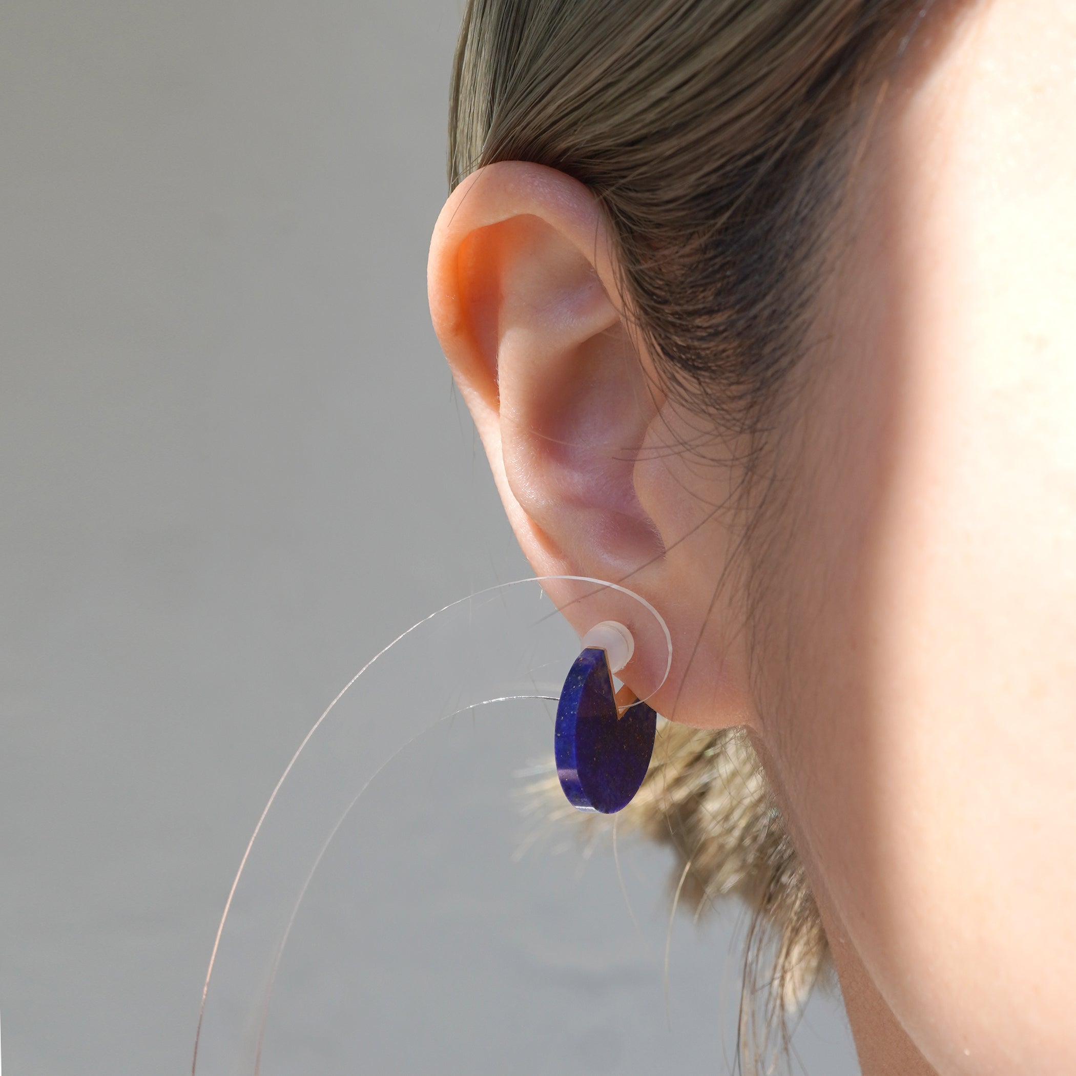 SLICE MINI EARRINGS SINGLE LAPISLAZURI #3682