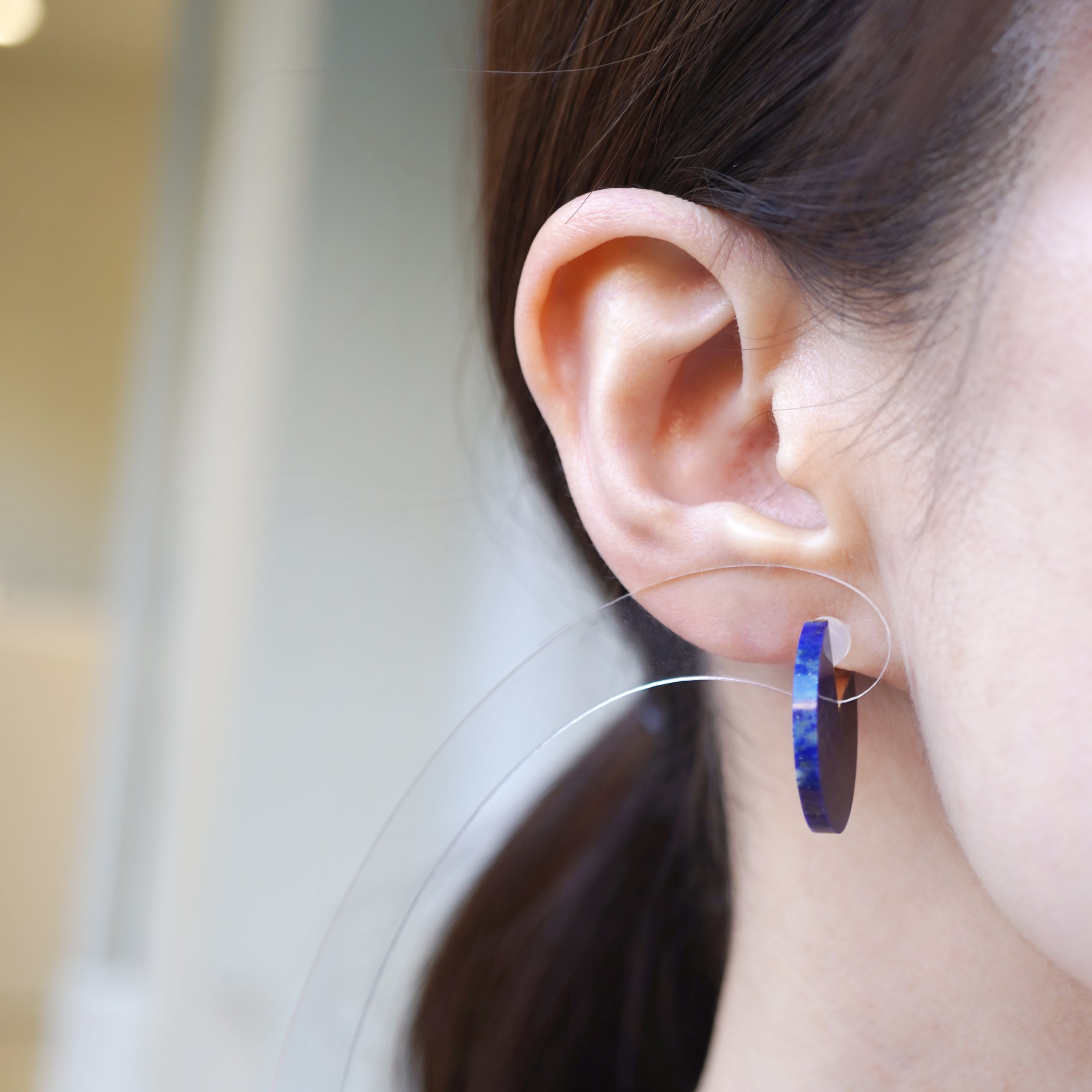 SLICE EARRINGS LAPISLAZURI #3730