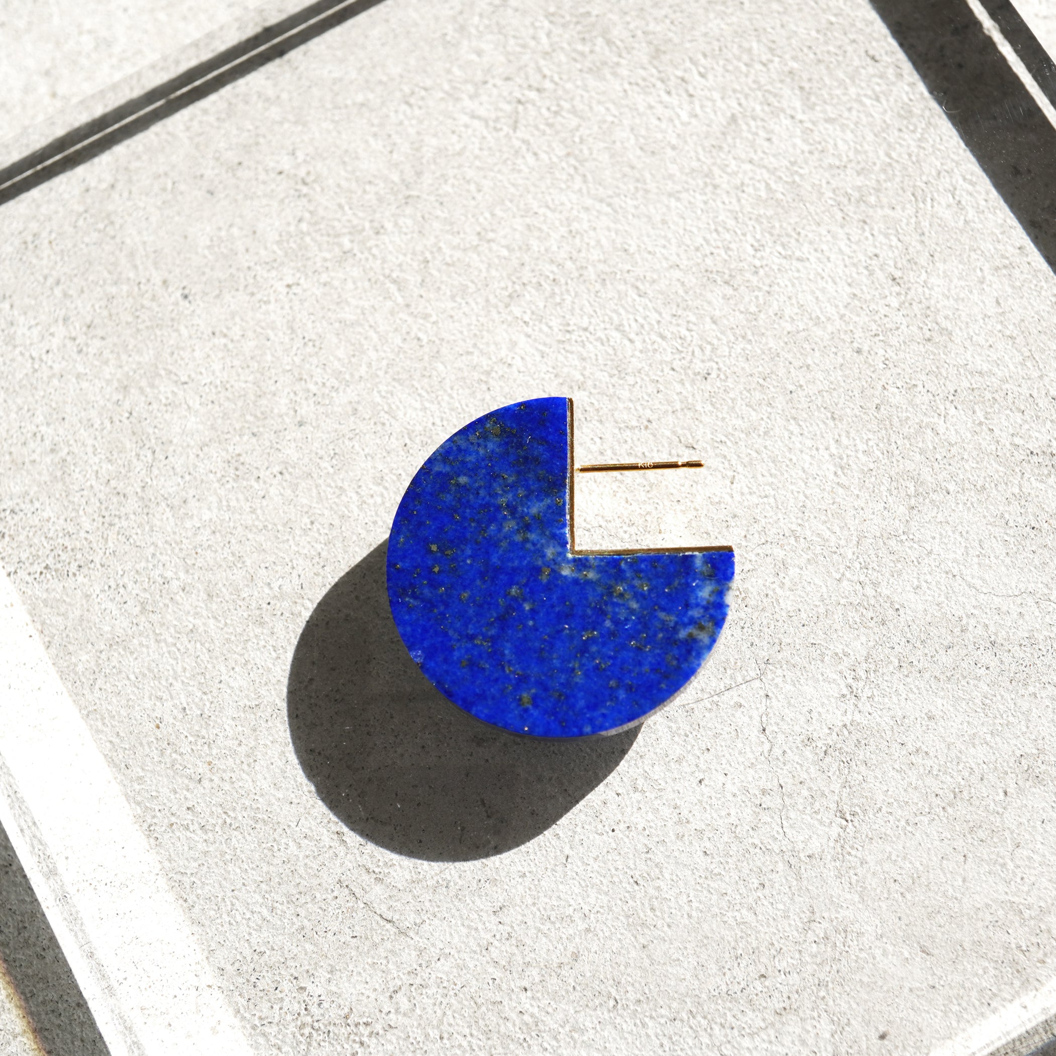 SLICE EARRING SINGLE LAPIS LAZULI #2876