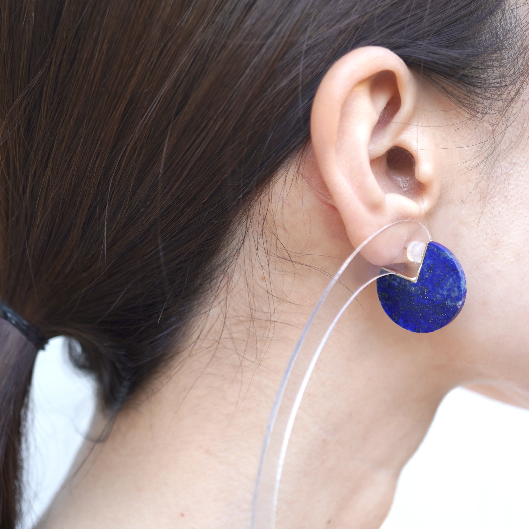 SLICE EARRINGS LAPISLAZURI #3730