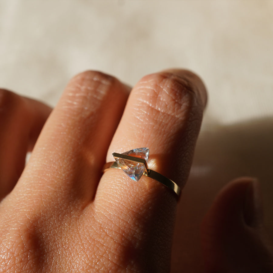 BAND RING RAINBOW MOONSTONE#4030