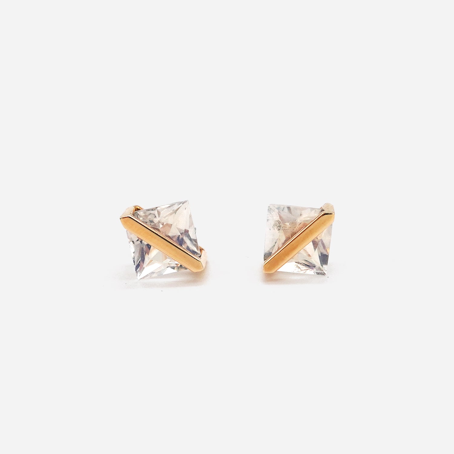 BAND EARRINGS RAINBOW MOONSTONE #4188