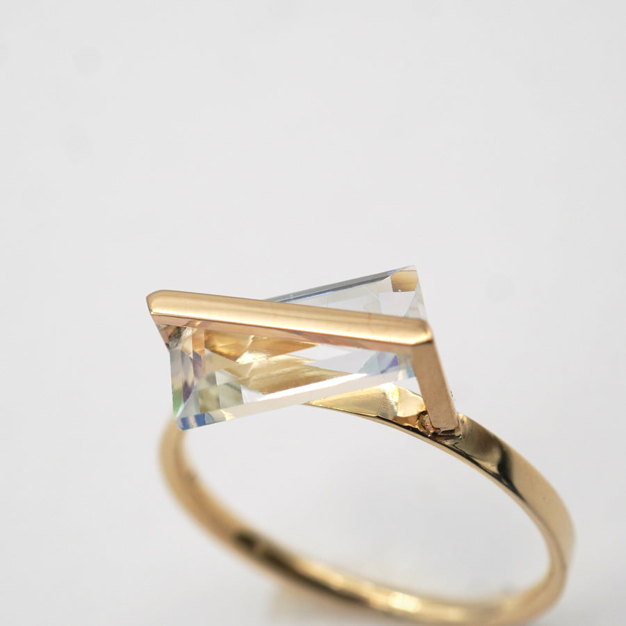 BAND RING RAINBOW MOONSTONE#4243