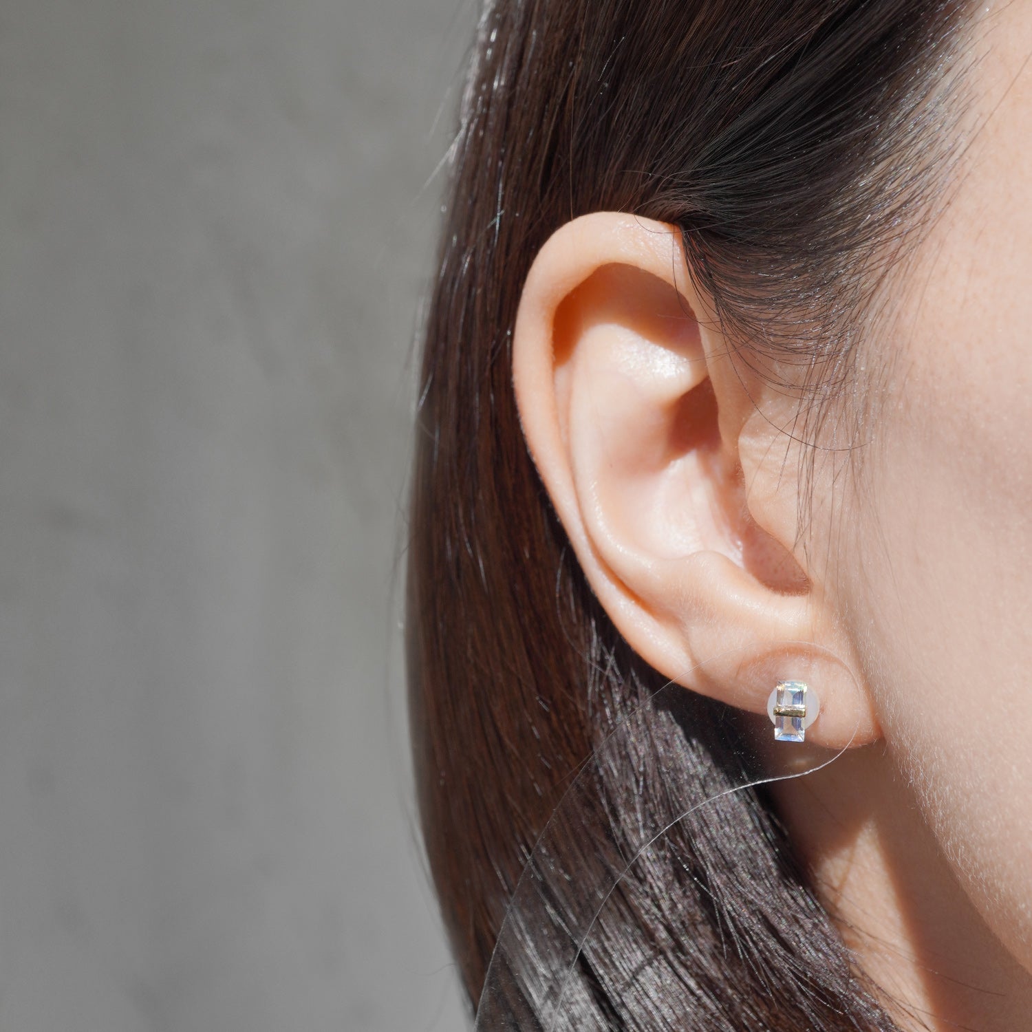BAND EARRINGS MOONSTONE#3089