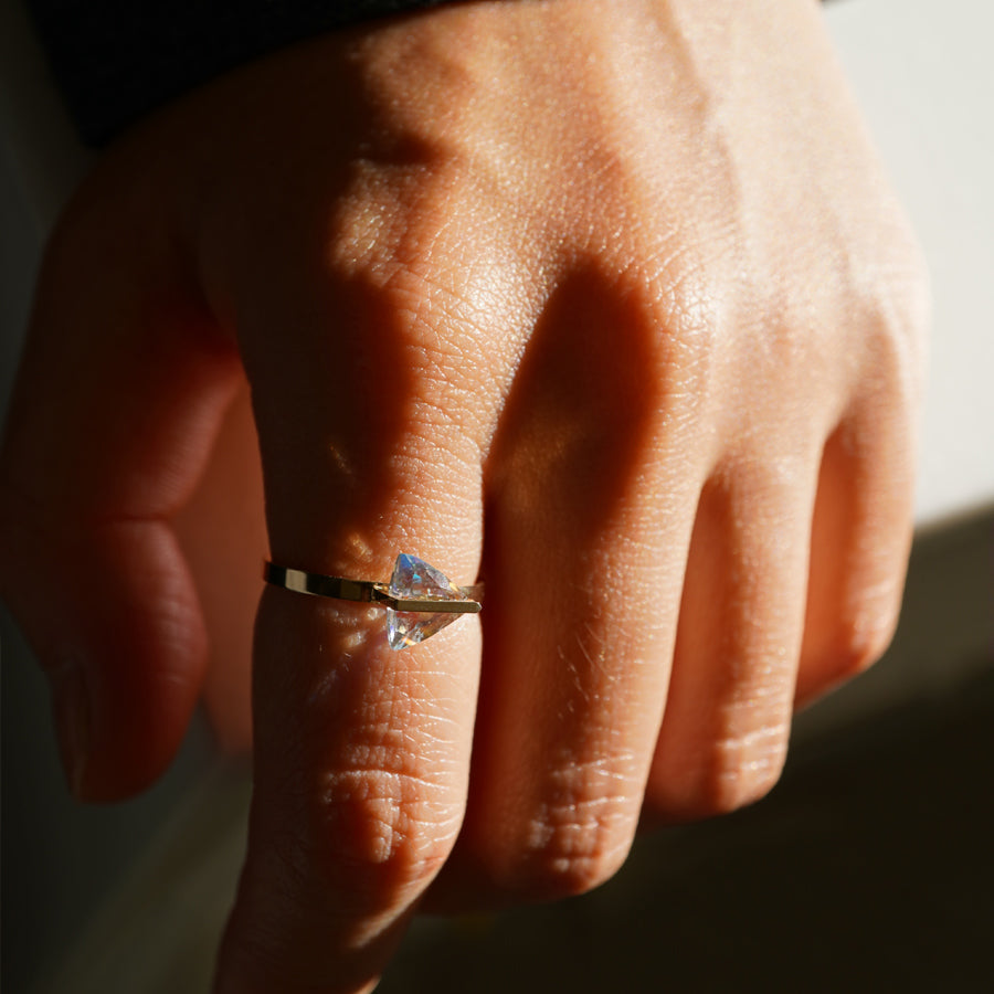 BAND RING RAINBOW MOONSTONE#4030