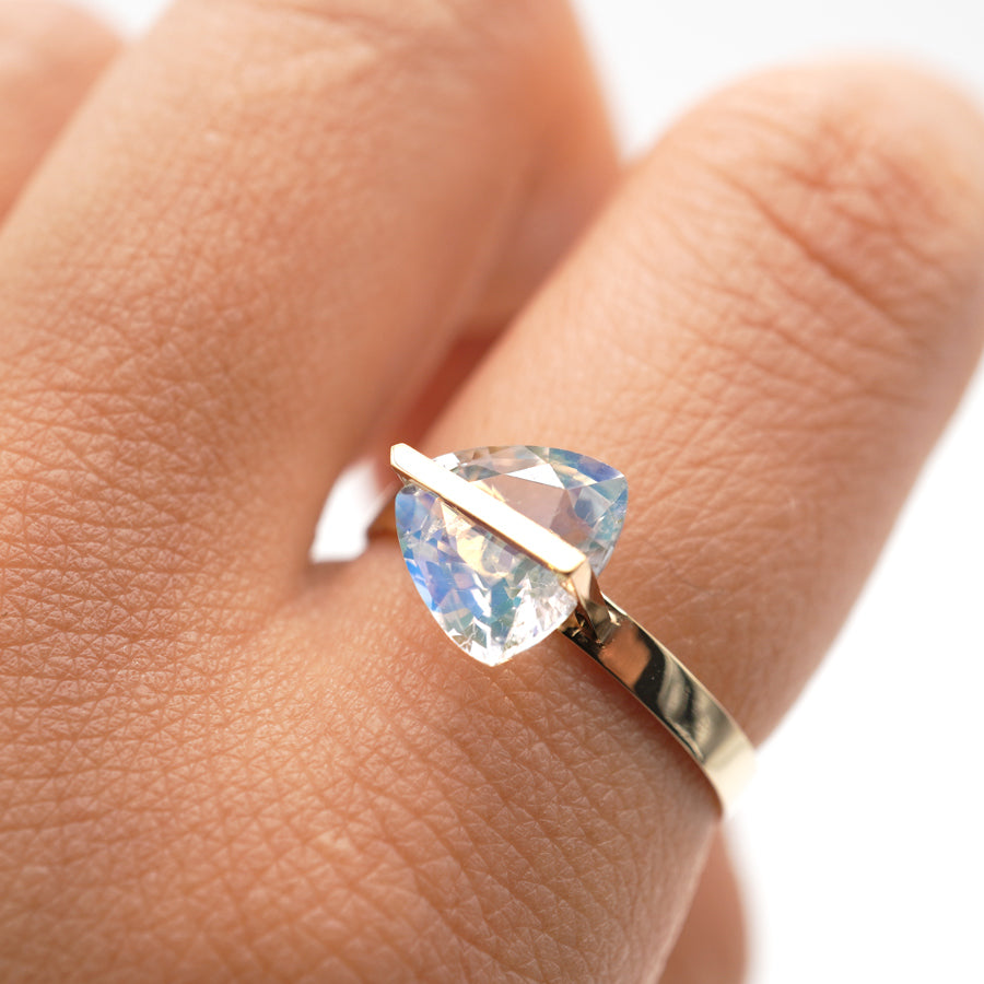 BAND RING RAINBOW MOONSTONE#3867