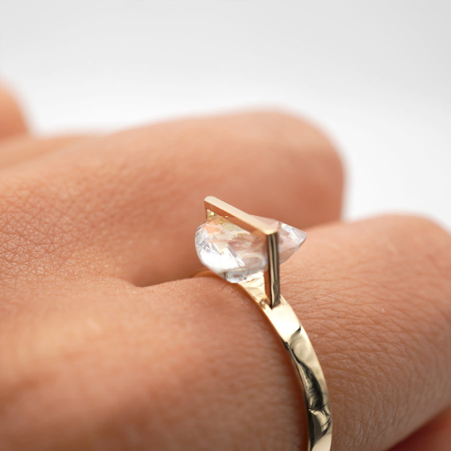 BAND RING RAINBOW MOONSTONE#3867