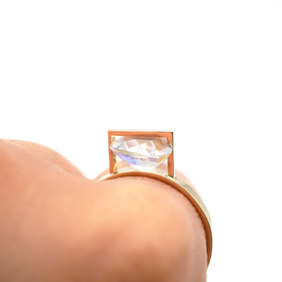BAND RING RAINBOW MOONSTONE#3867