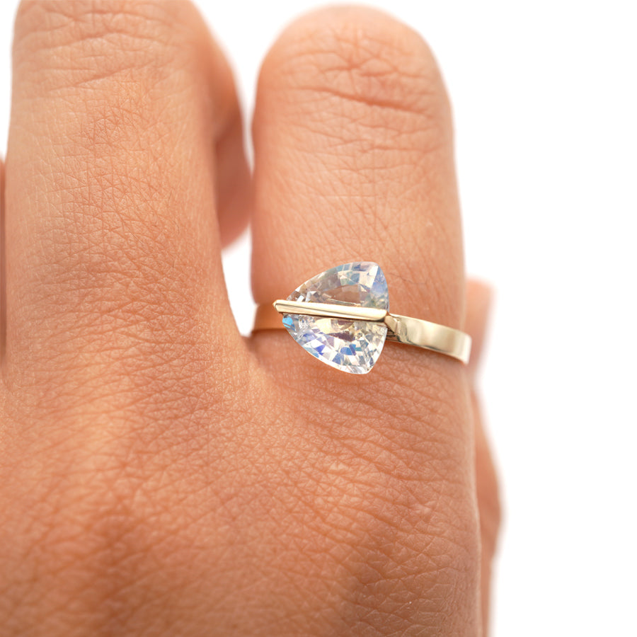 BAND RING RAINBOW MOONSTONE#3867