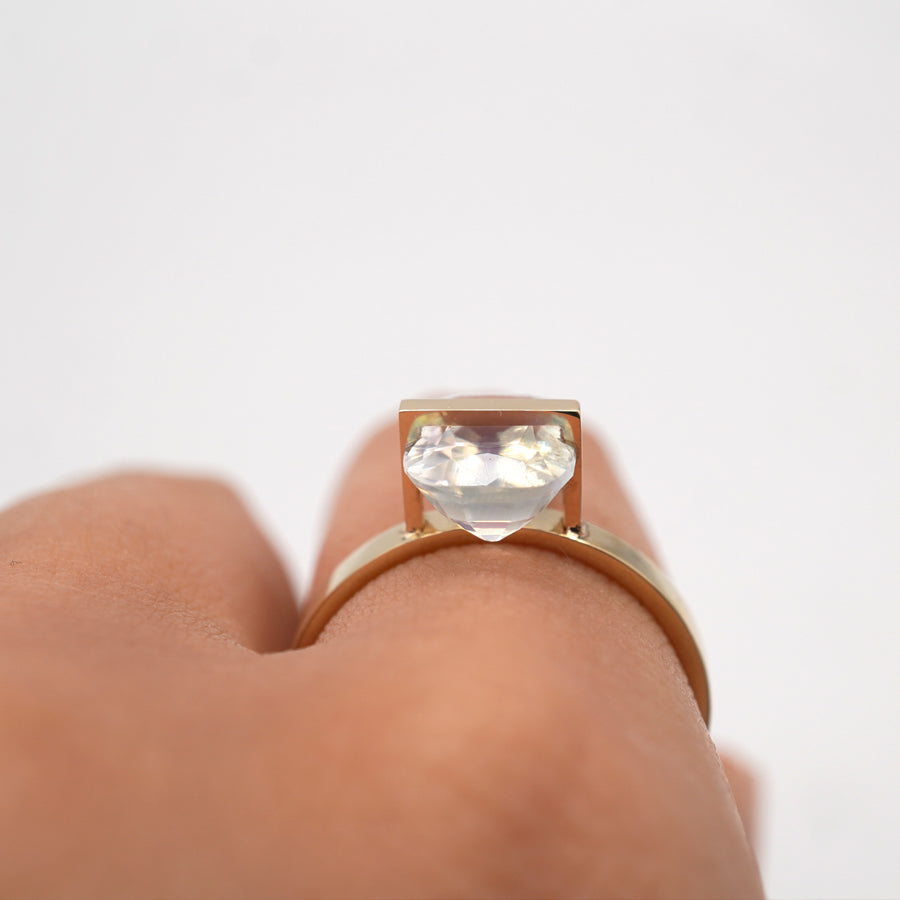 BAND RING RAINBOW MOONSTONE#3868