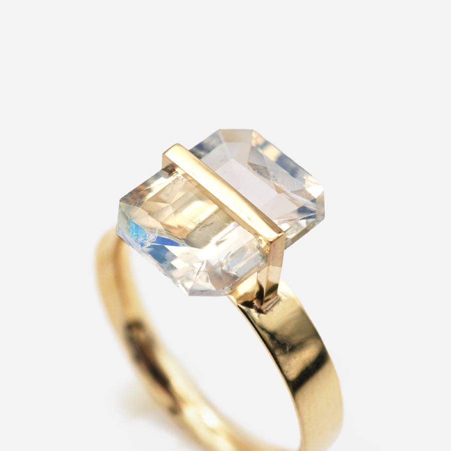 BAND RING RAINBOW MOONSTONE#3866