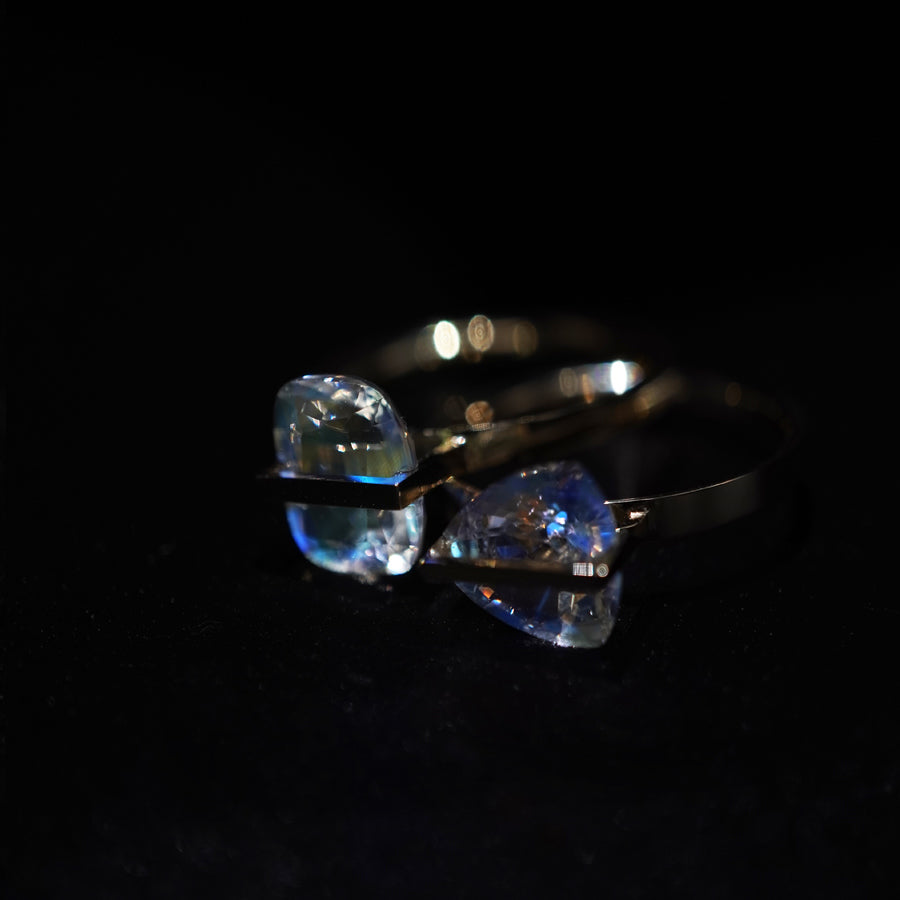 BAND RING RAINBOW MOONSTONE#3868