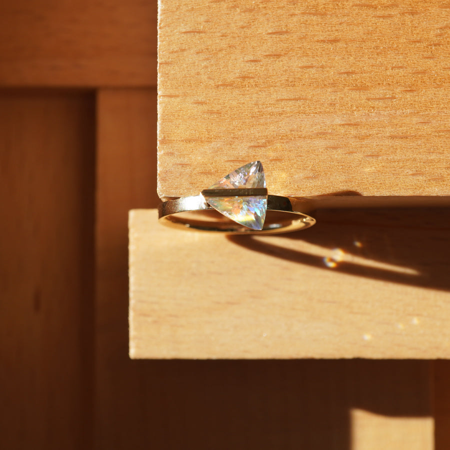 BAND RING RAINBOW MOONSTONE#4030