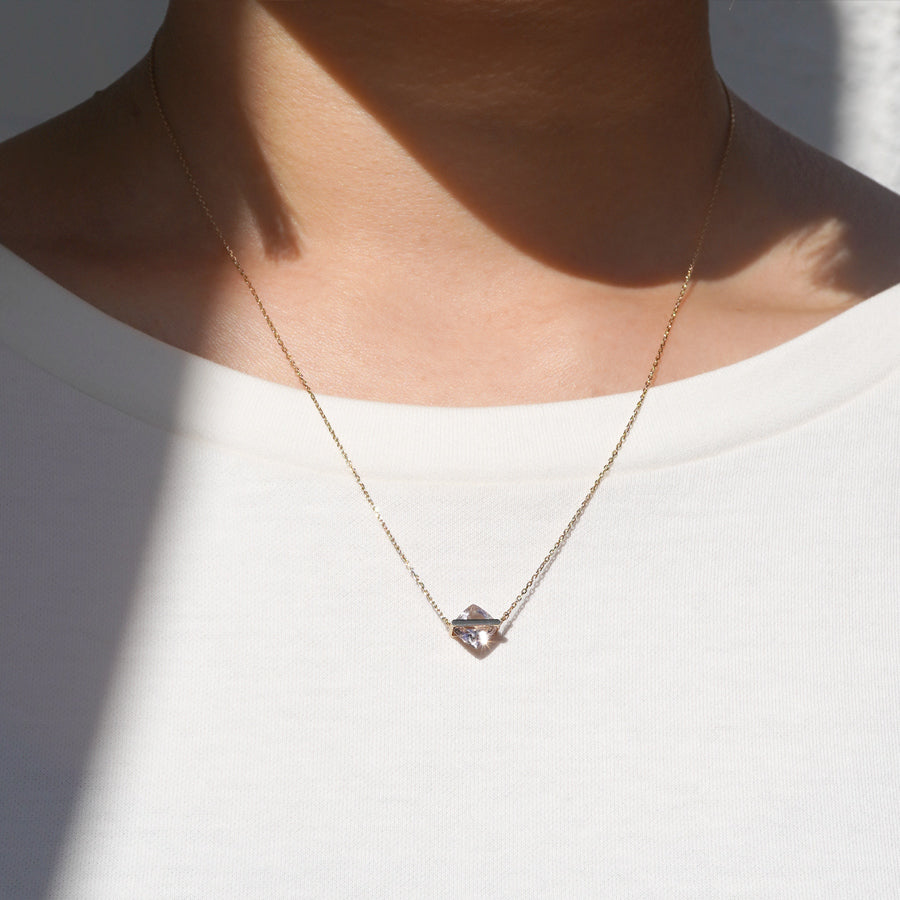 BAND NECKLACE MORGANITE #3797