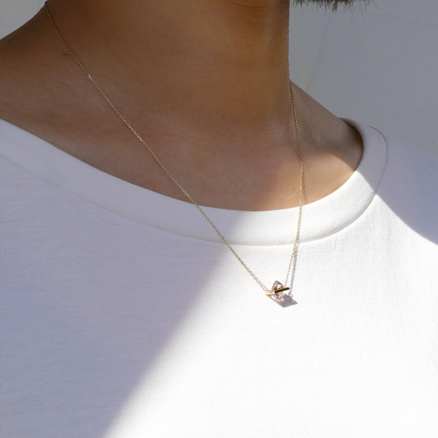 BAND NECKLACE MORGANITE #3797