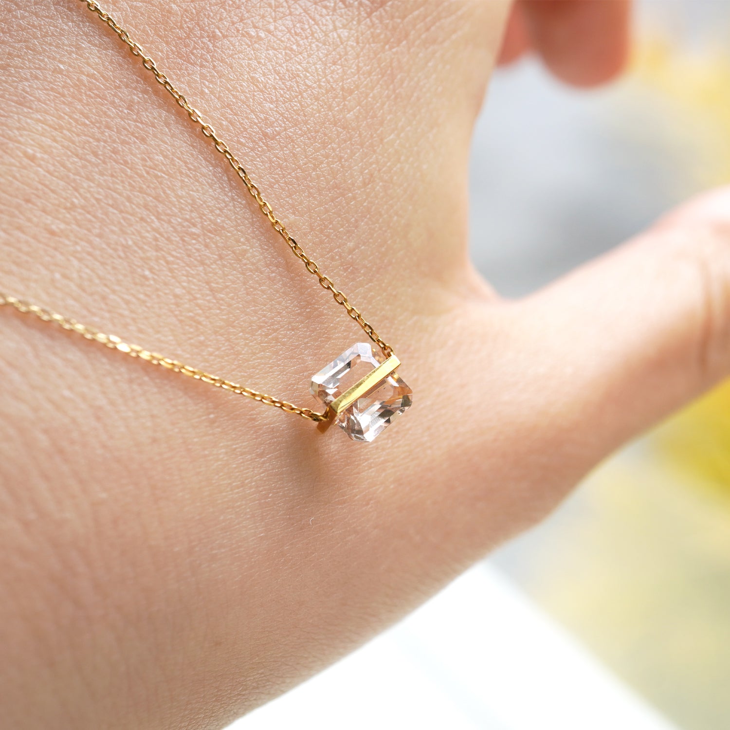 BAND NECKLACE MORGANITE#2459