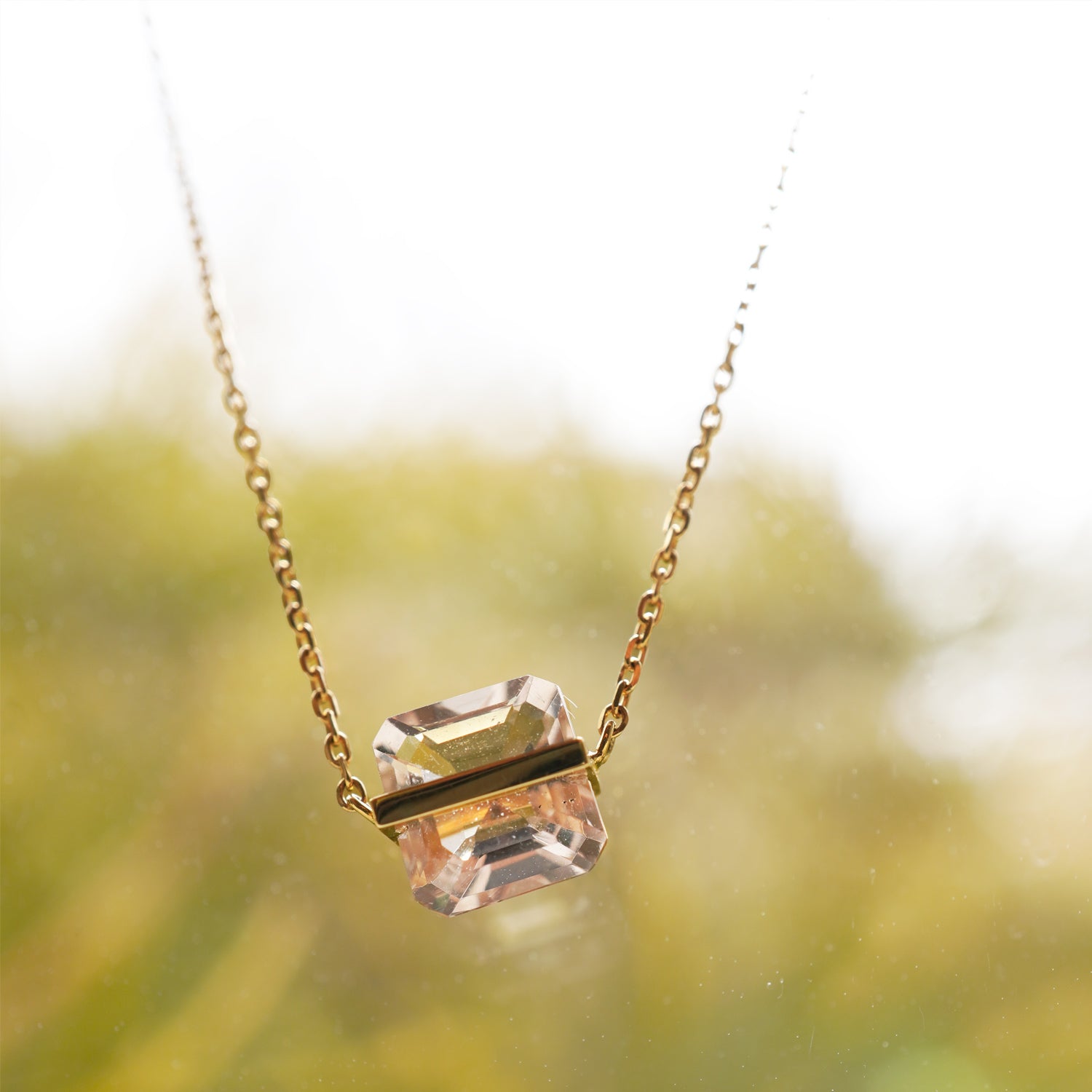 BAND NECKLACE MORGANITE#2459