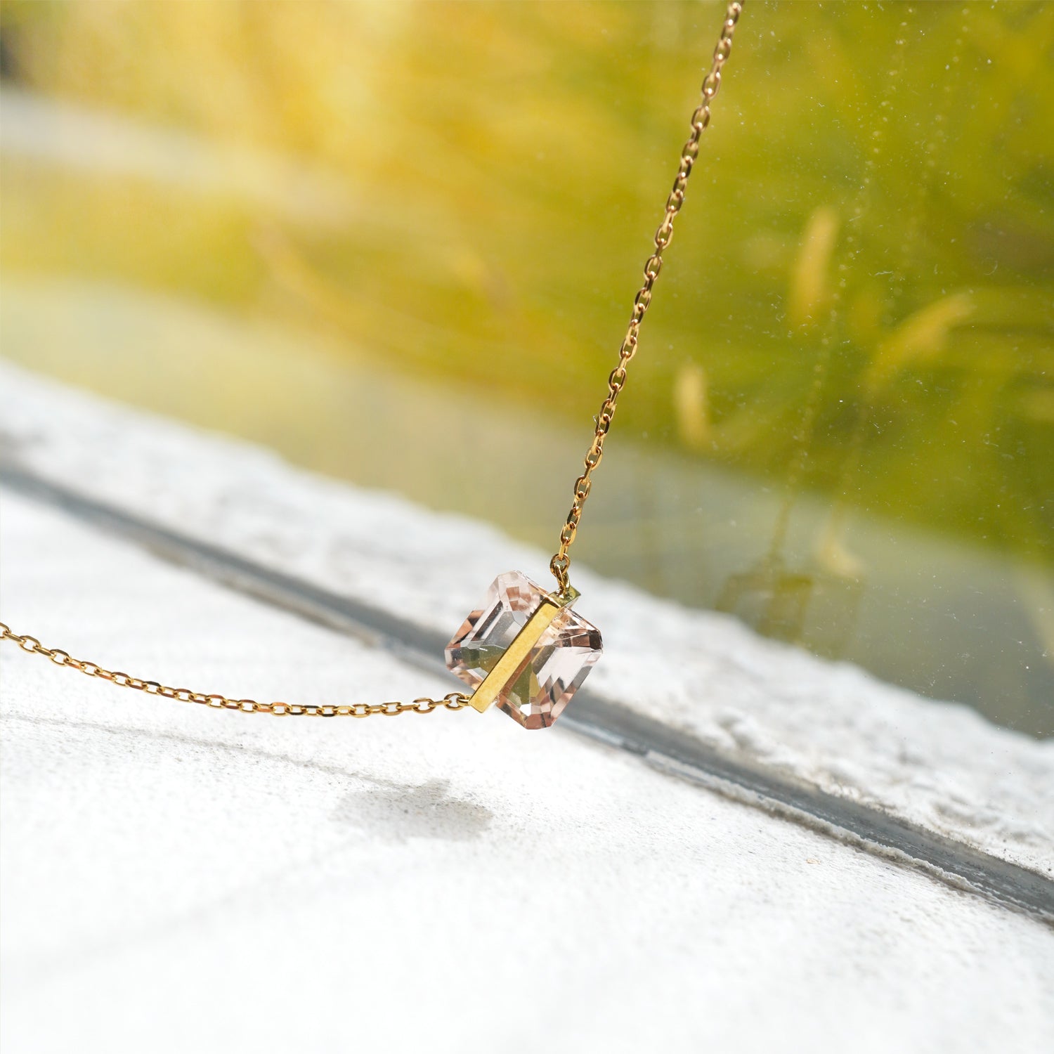 BAND NECKLACE MORGANITE#2459