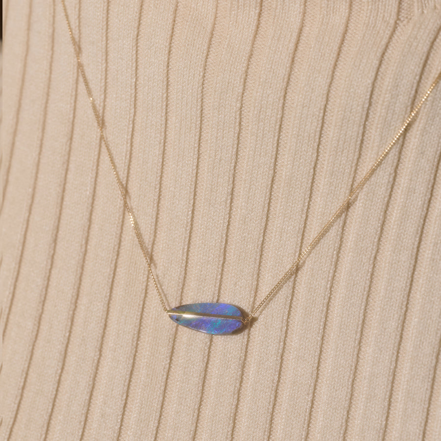 BAND NECKLACE BOULDER OPAL #3960