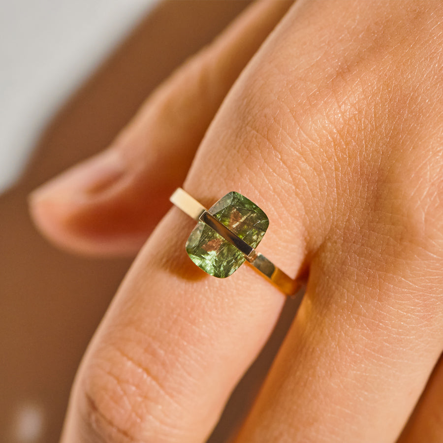BAND RING RUTIL PERIDOT#3917
