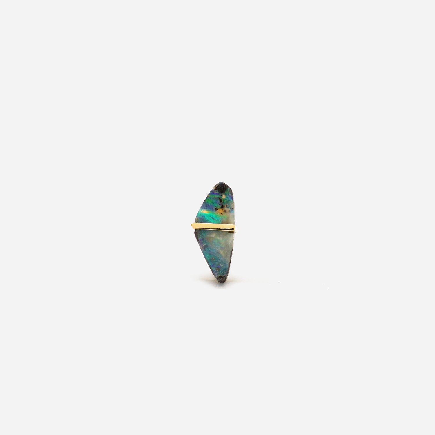 BAND SINGLE EARRING BOULDER OPAL #3363