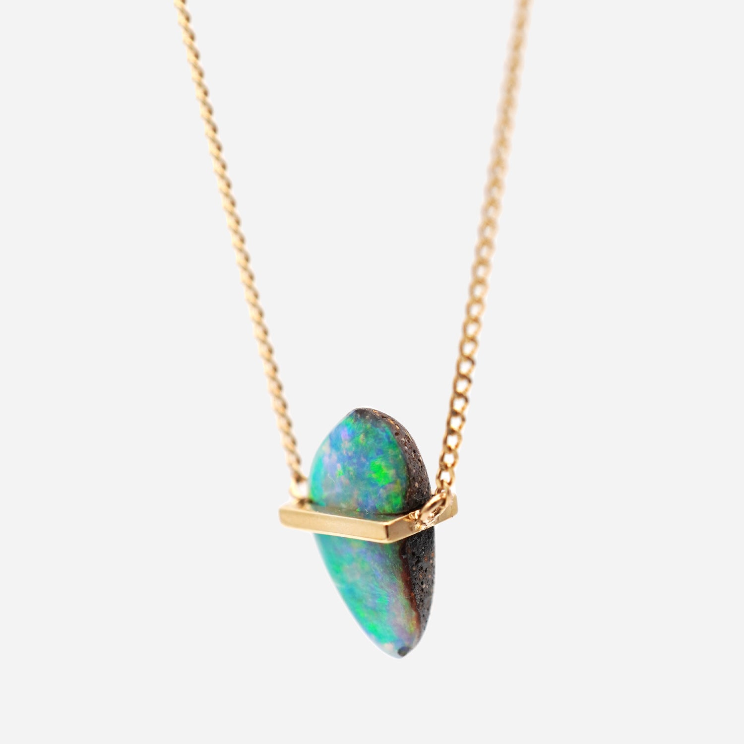 BAND NECKLACE BOULDER OPAL #3074