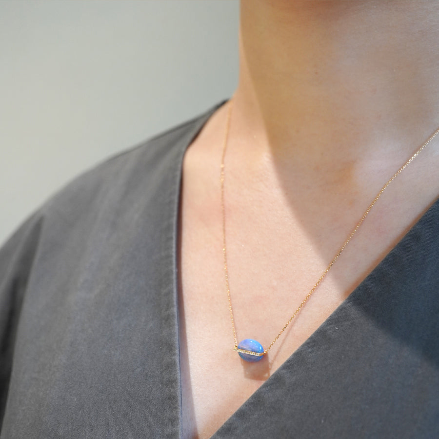 BAND NECKLACE BLACK OPAL #3354