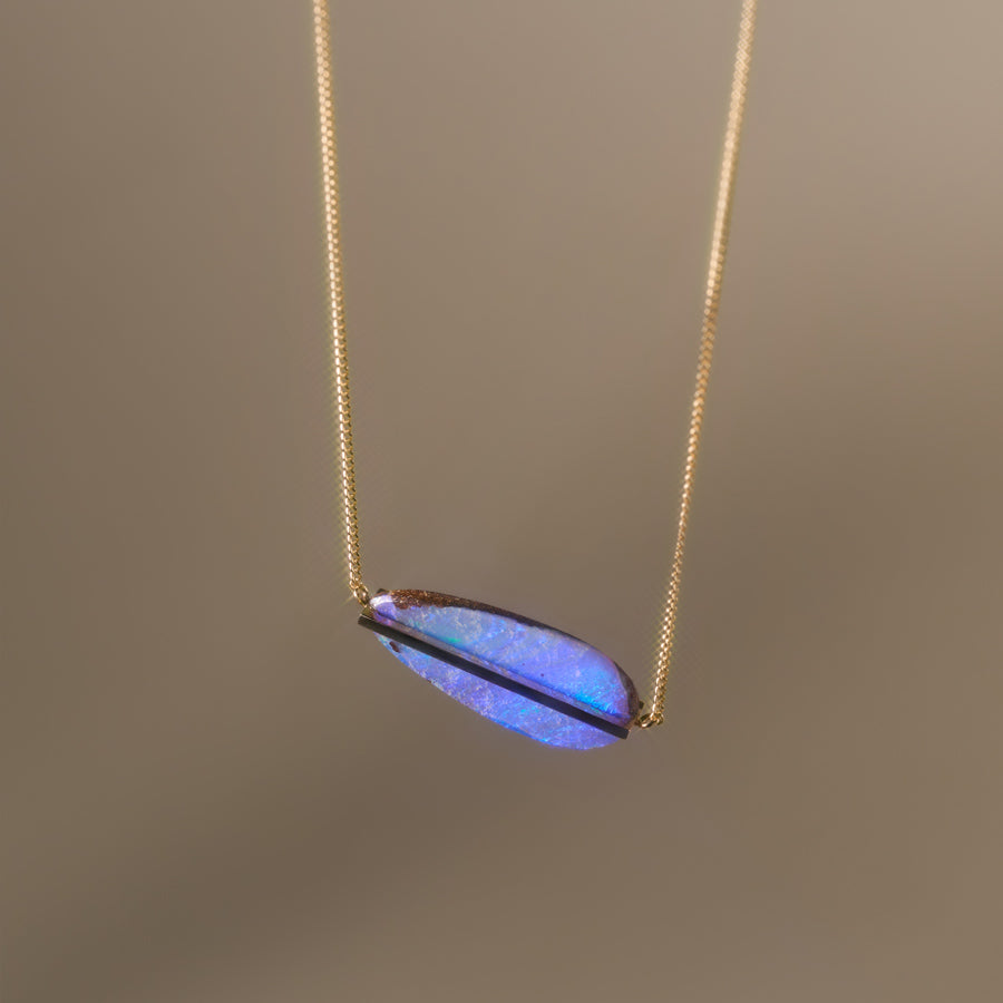 BAND NECKLACE BOULDER OPAL #3960