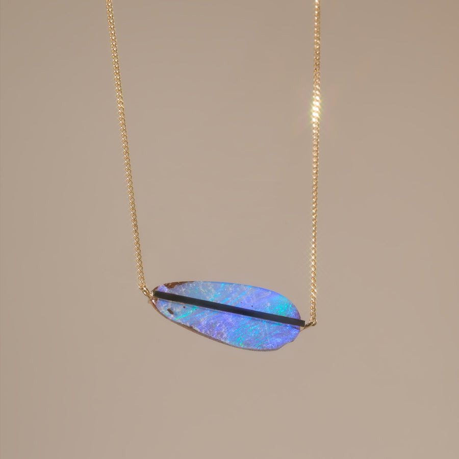 BAND NECKLACE BOULDER OPAL #3960
