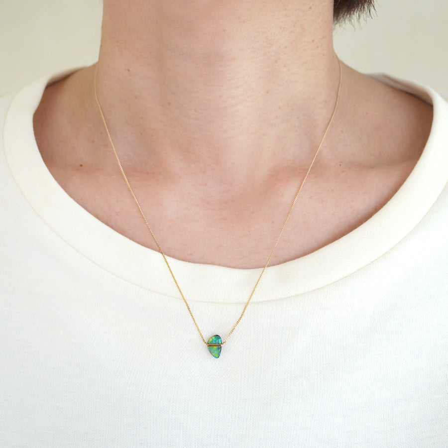 BAND NECKLACE BOULDER OPAL #3074