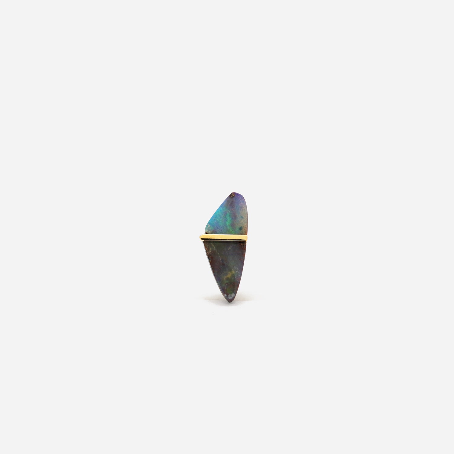 BAND SINGLE EARRING BOULDER OPAL #3360