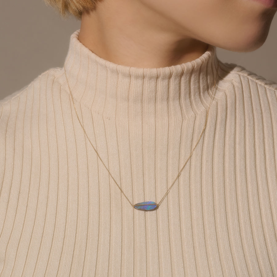 BAND NECKLACE BOULDER OPAL #3960