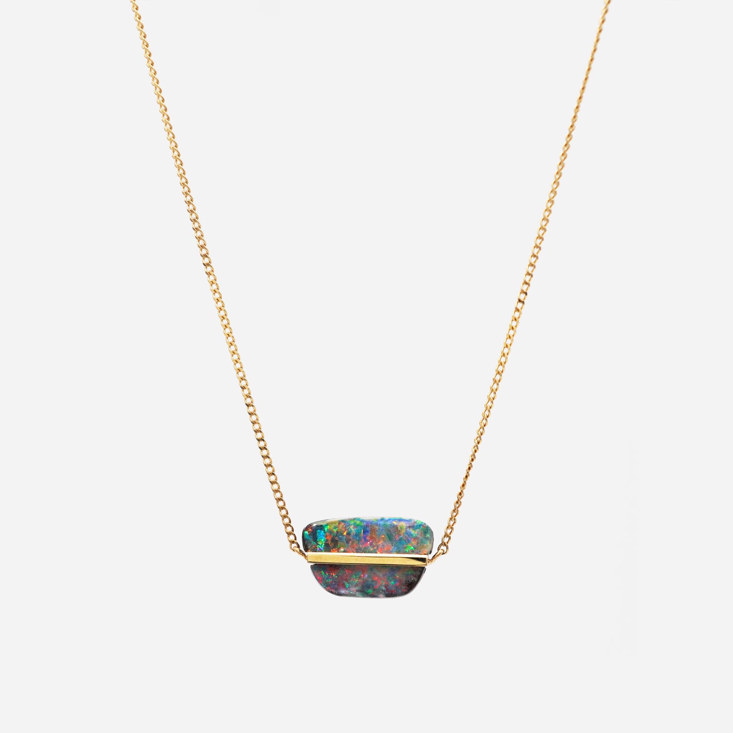 BAND NECKLACE BOULDER OPAL #3075