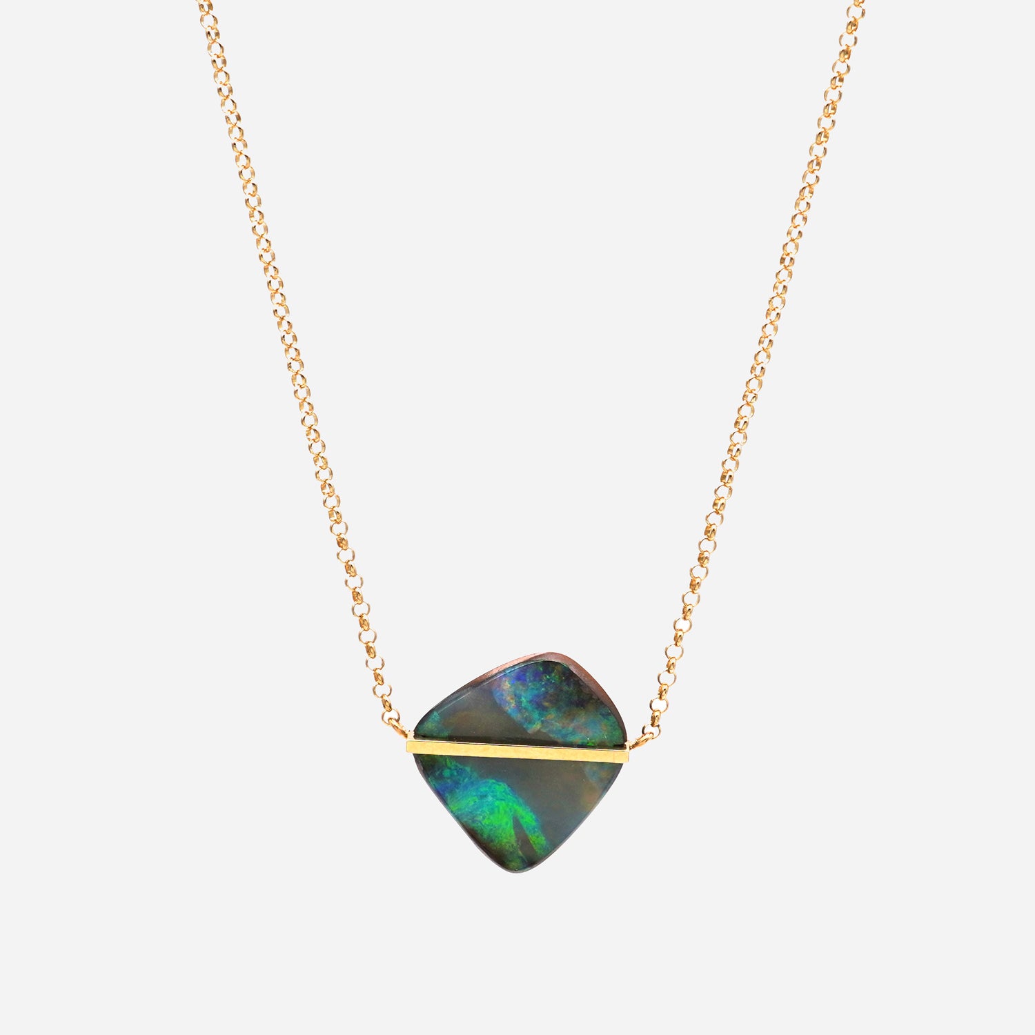 BAND NECKLACE BOULDER OPAL #3744