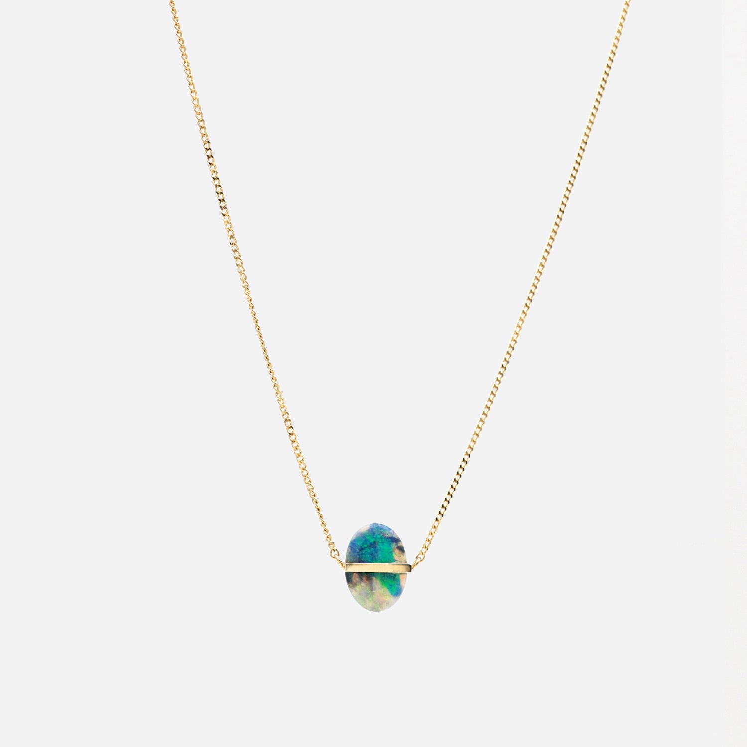 BAND NECKLACE BLACK OPAL #2995