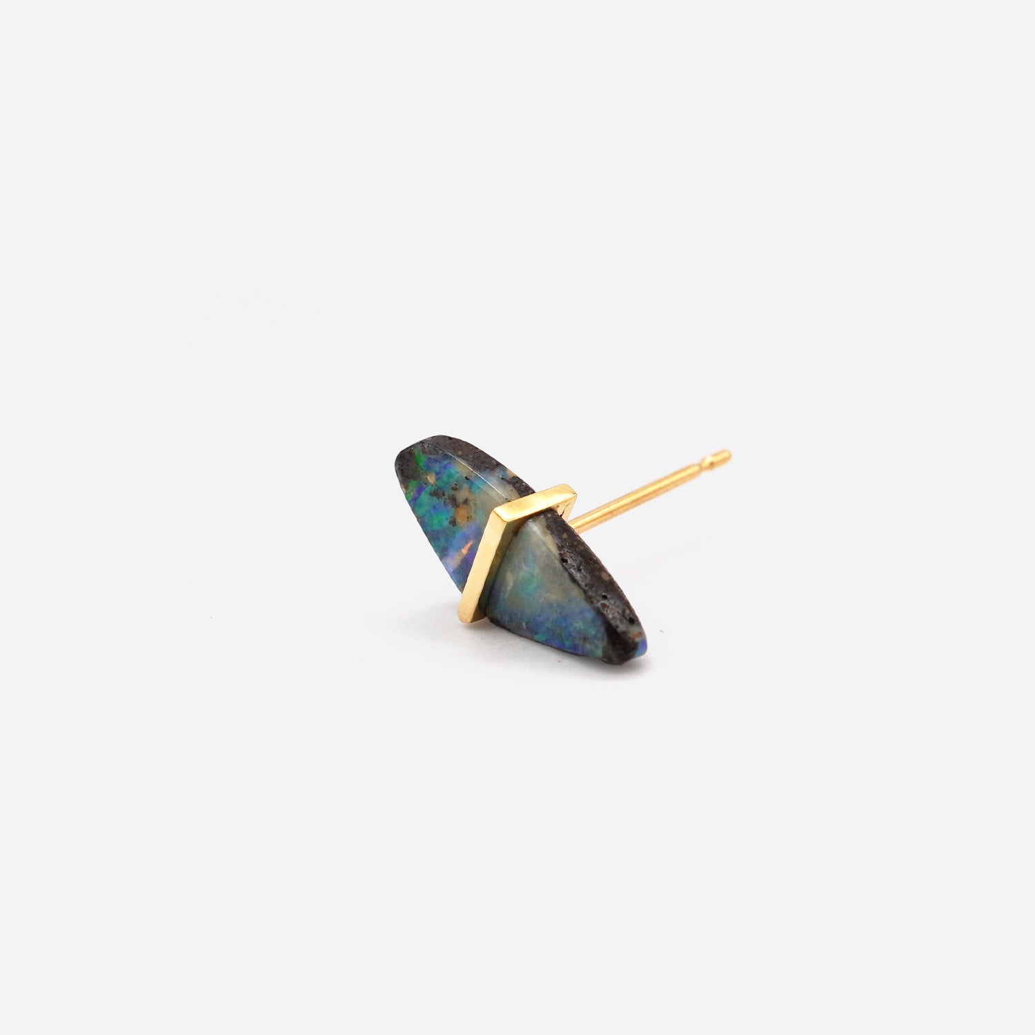 BAND SINGLE EARRING BOULDER OPAL #3363