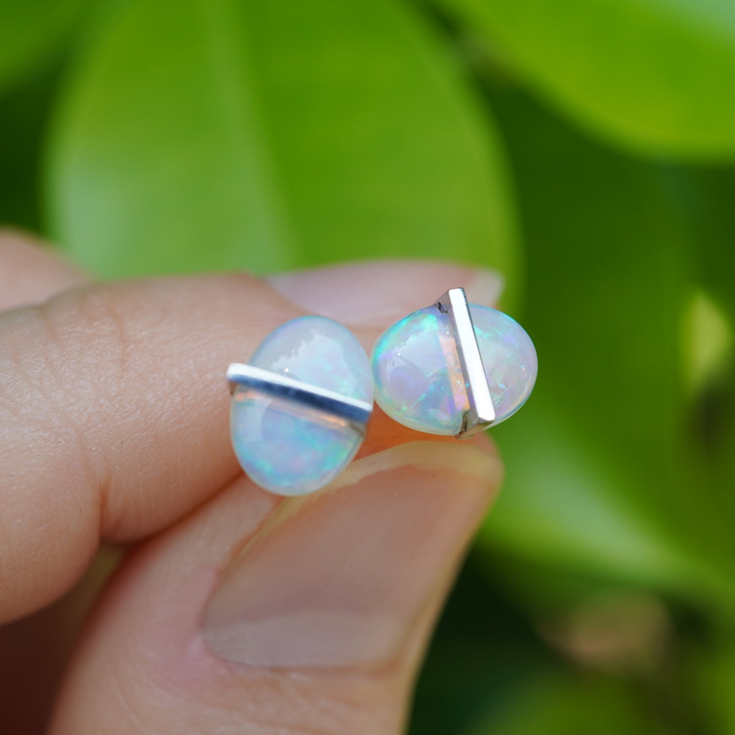 BAND EARRING OPAL #4218