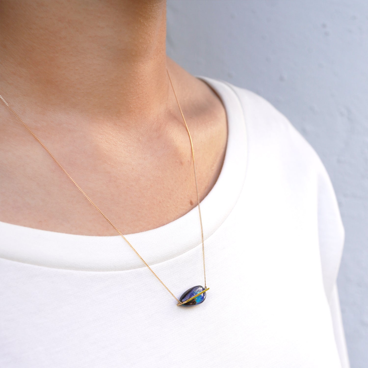BAND NECKLACE BOUDER OPAL #3757
